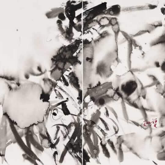 Untitled, c.1980, ink on ARCHES® paper, 
diptych 600 x 600 mm