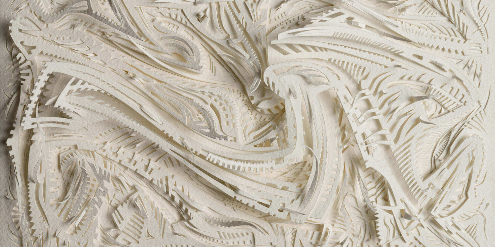 “Ode 3” by Fernando Apodaca. Hand-carved from watercolor blocks