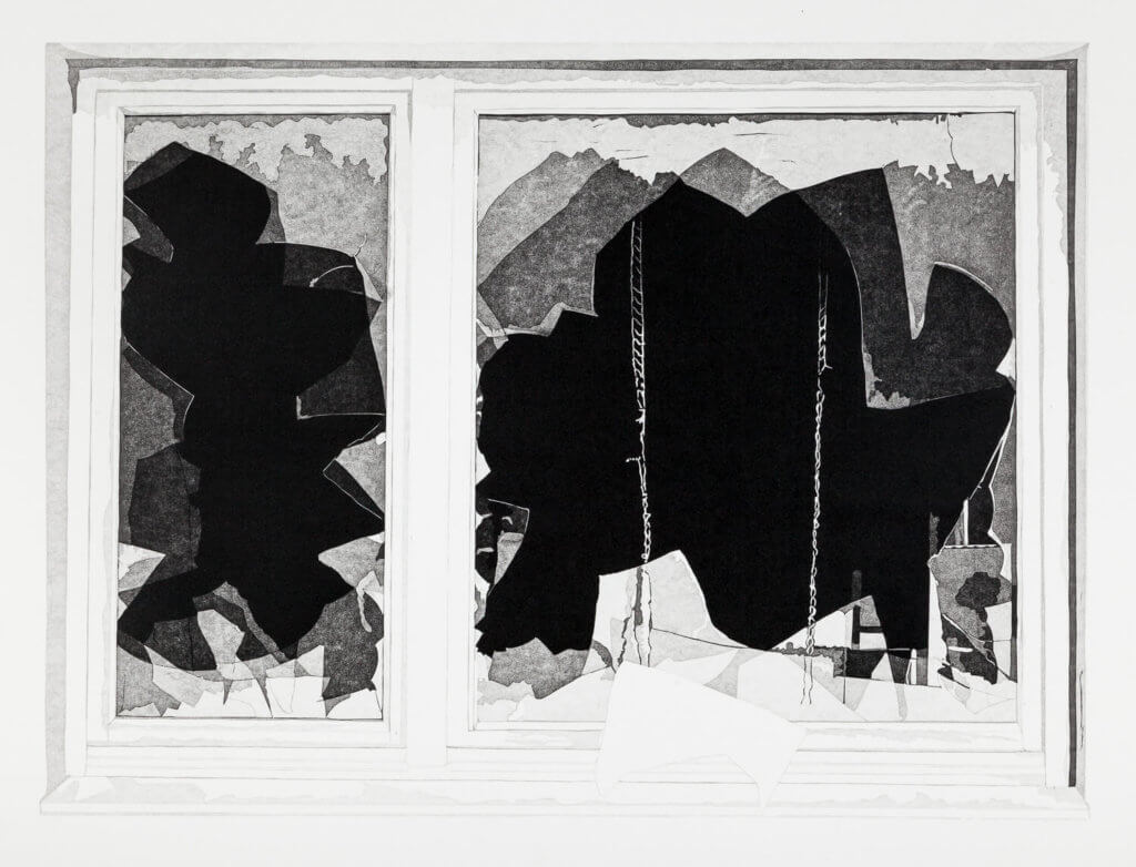 Fenster, linocut by Philipp Hennevogl