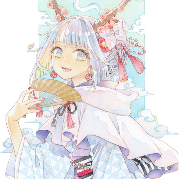 Yufushi artwork on Arches paper