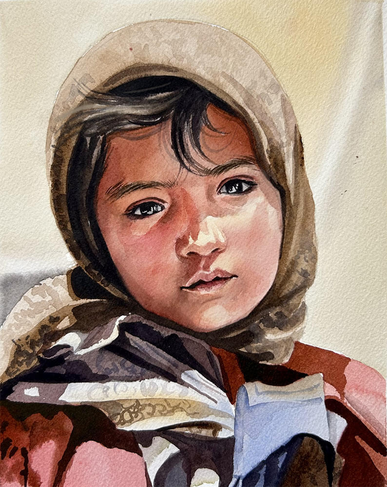 Amanda Reis on Arches watercolor paper