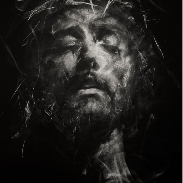 Josh Hernandez alias Mad Charcoal on Arches paper