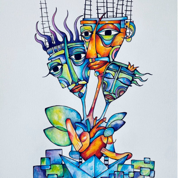 Ivette Ramos Levy Watercolour, acrylic, oil pastel, colored pencil, gel sticks, ARCHES® Aquarelle cold pressed