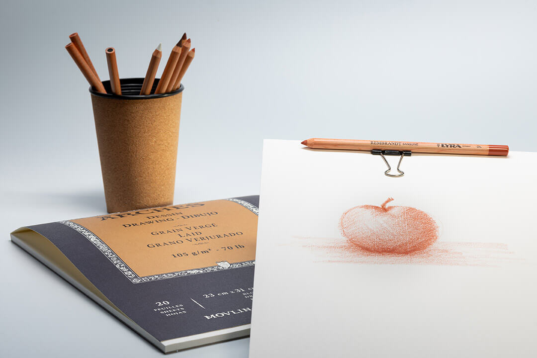 Ingres d'ARCHES MBM pad for drawing, sanguine