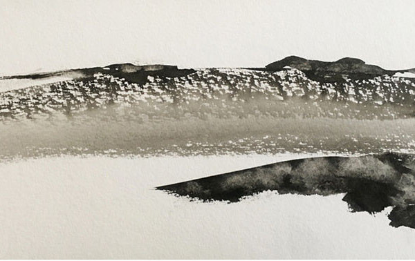 Fabien Laze Encre noire, ARCHES® Aquarelle grain torchon