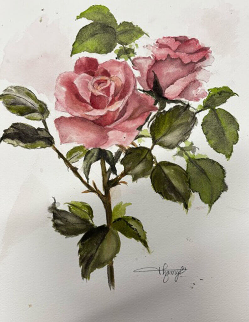 Thamara Ramdani (artist's name Ysoleane) is a watercolourist and artist who paints and draws. This new name, inspired by the word soleil (sun), reflects her radiant, solar personality, even though some of her works still bear her old signature, Thamy. Through her paintbrushes and her pencils, she seeks to give life to emotions, stories and suspended moments. Drawing on her passion for botany, she chooses her subjects as much for their beauty as for their strong symbolic dimension. The rose evokes love and beauty, the lily purity and fertility, and the orchid supreme beauty and sensuality. Through these flowers, the artist proposes a symbolic representation of woman, her values and her place in contemporary society.