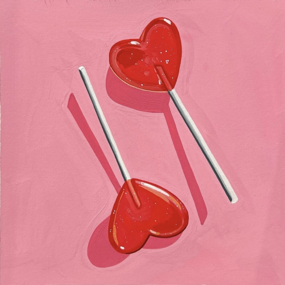©Rachel-Patrick-–-Heart-Lollies-–-Gouache-on-ARCHES®-Aquarelle-hot-pressed-paper