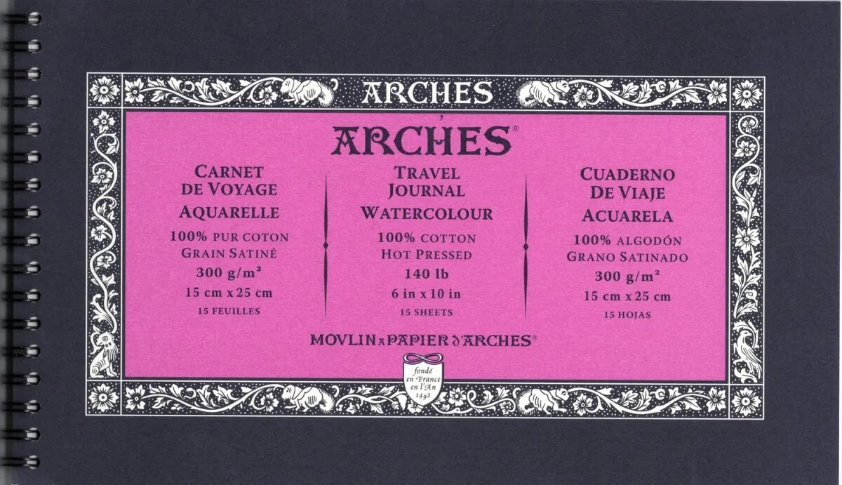 3-Hot-Press-Cover-Arches®-Aquarelle-Travel-Journal ARCHES® Aquarelle Travel Journals