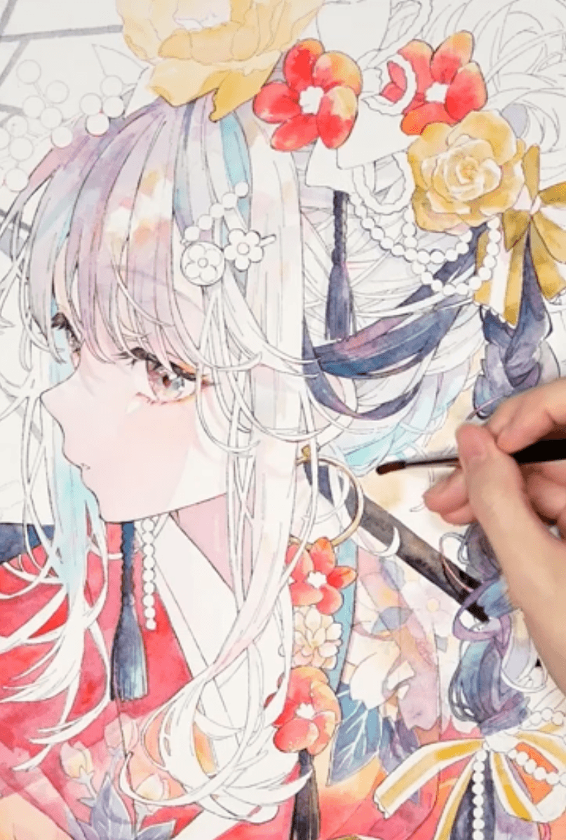 Our resident artist Yukoring is a Japanese painter and illustrator with a passion for shōjo manga, anime, video games, and more. She draws her inspiration from the heart of Japanese pop culture.